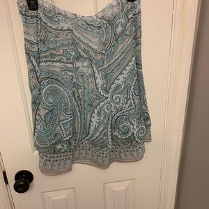 Paisley Prunt skirt- White House BLack Market